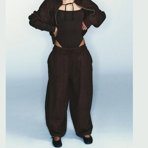 Zara ribbed balloon pants